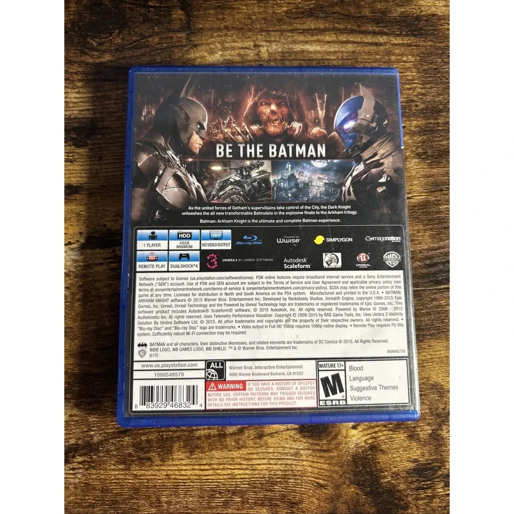Batman: Arkham‎ Knight (PlayStation 4, 2015)